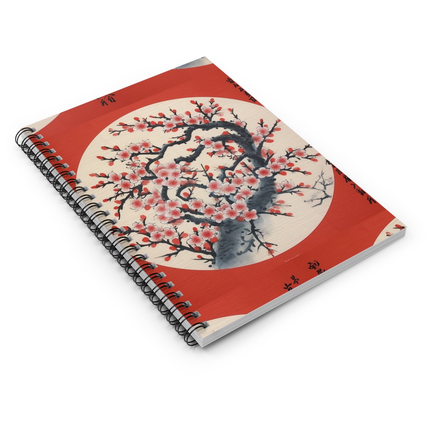 Enchanting Petal Symphony: Spiral Notebook Celebrating Cherry Blossom Tree Drawings