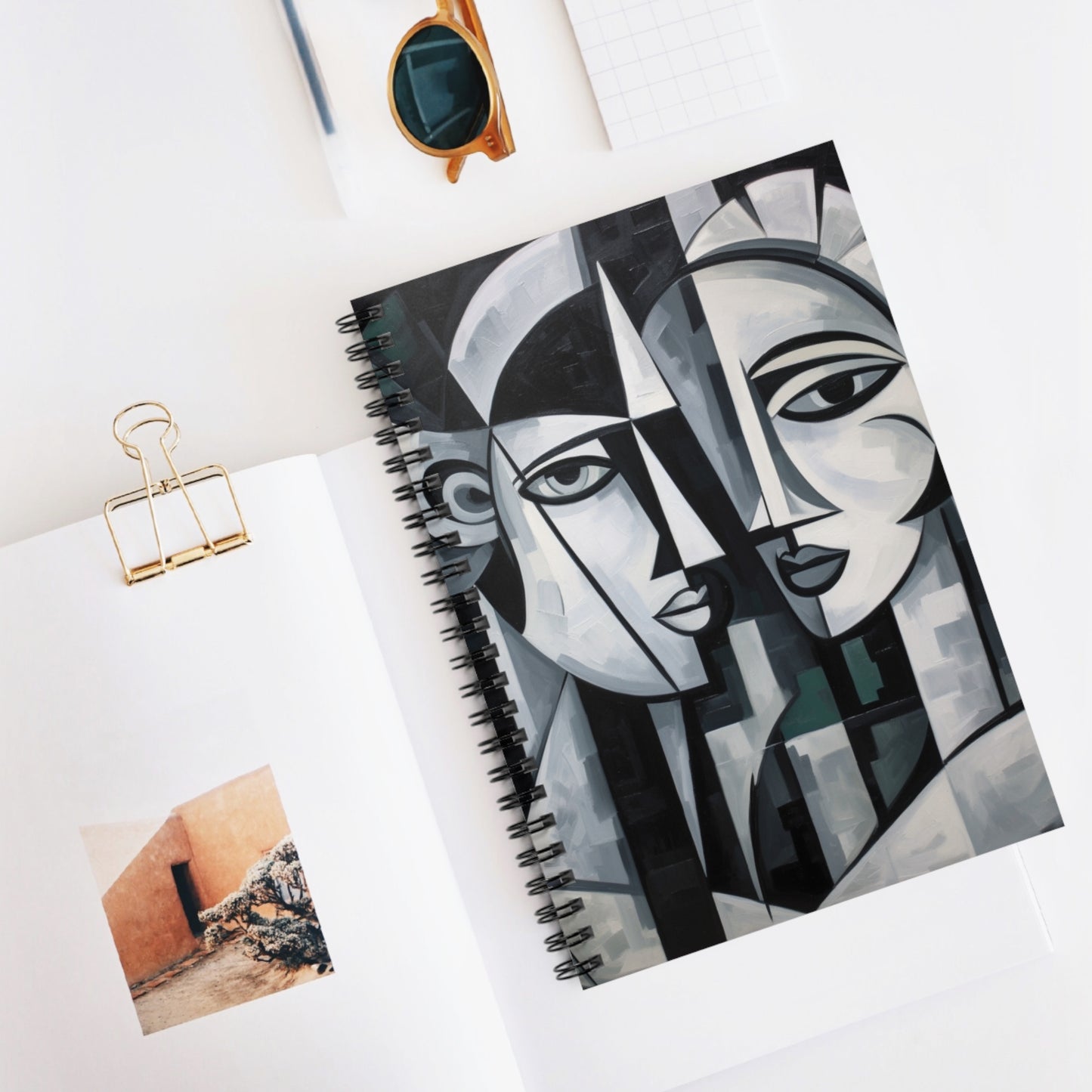 Cubist Style Abstract Painting Spiral Notebook: Drink in the Avant-garde Beauty