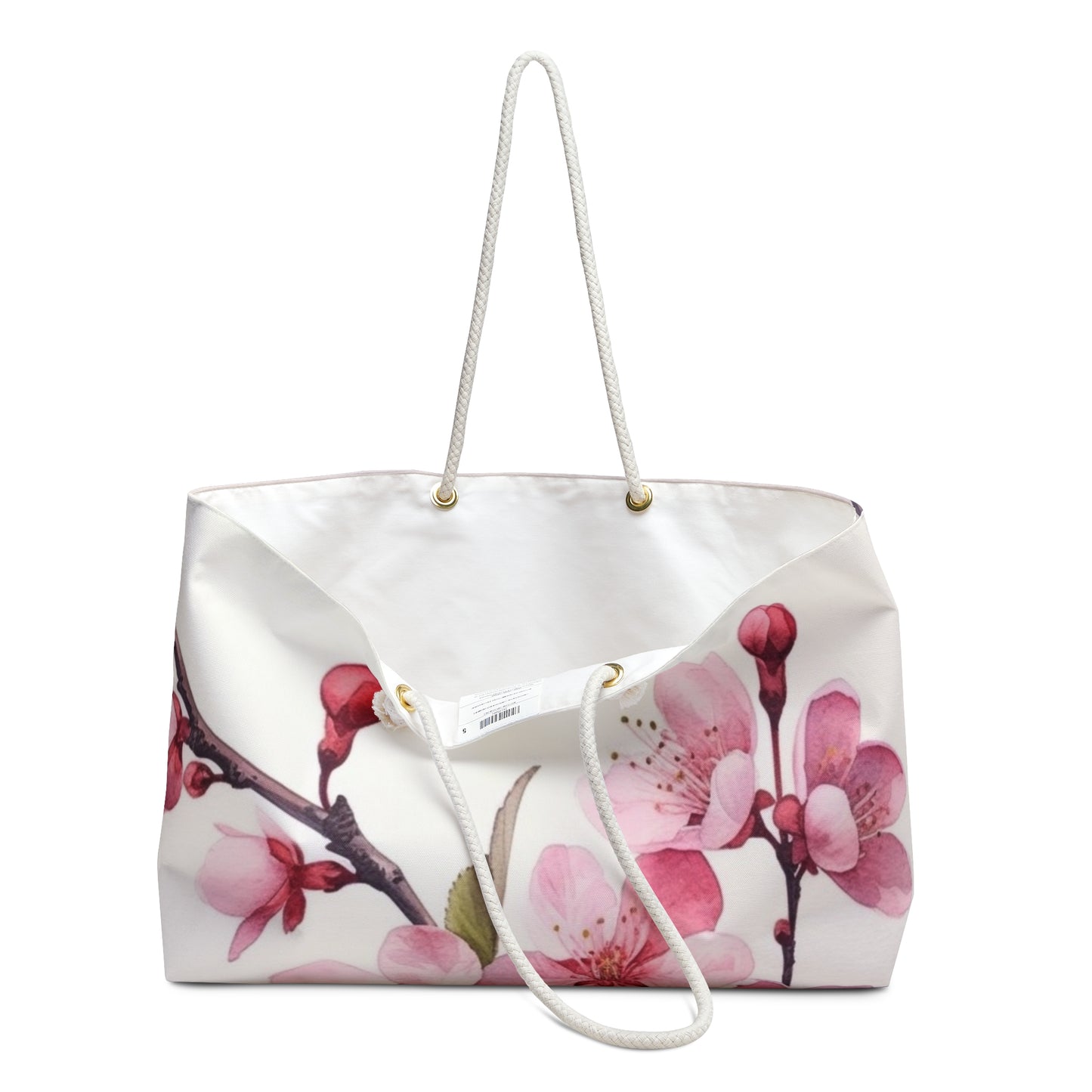 Artistic Flourish: Floral Watercolor Cherry Blossom Weekender Bag
