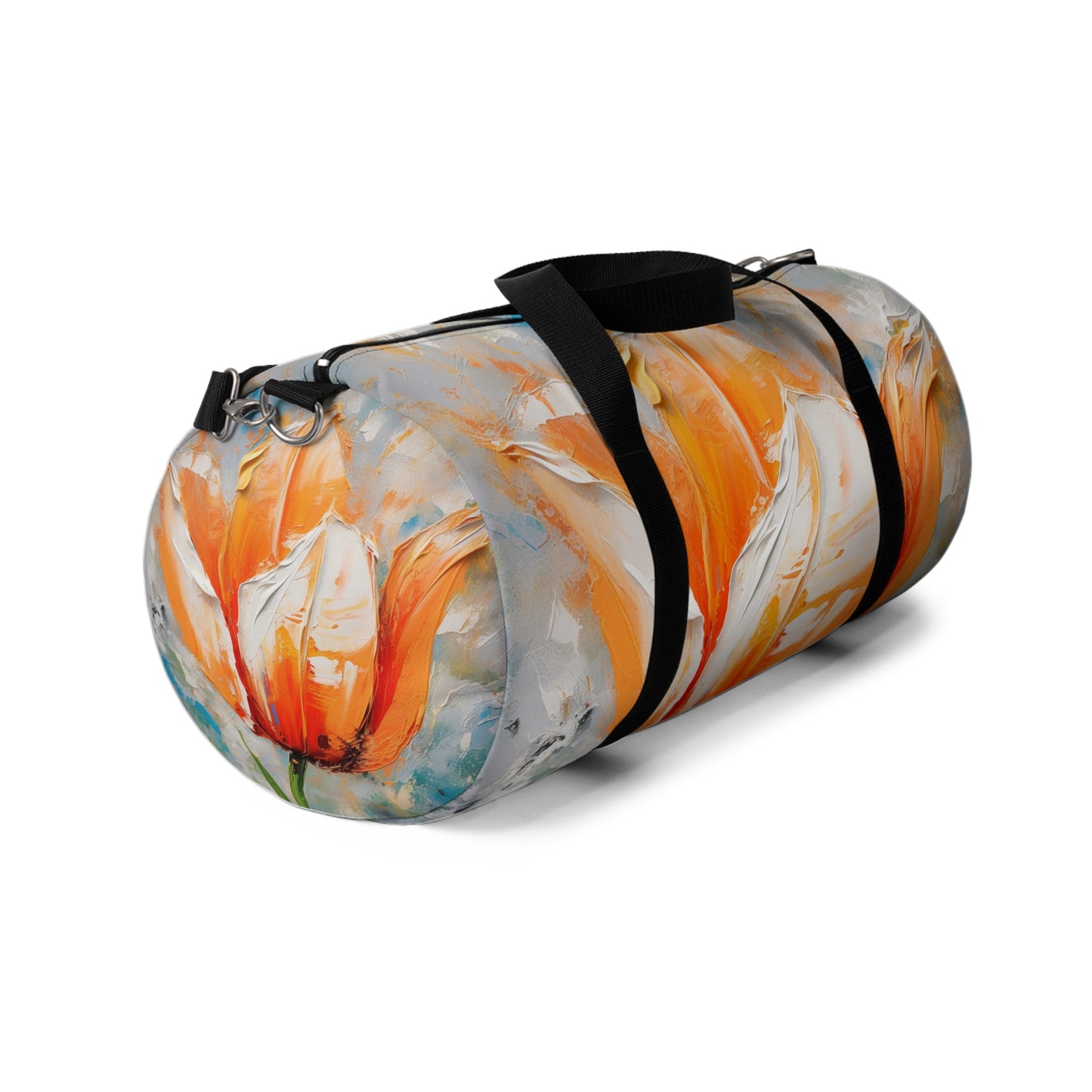 Duffel Bag with Vibrant Orange Tulip: Embrace the Beauty of Nature