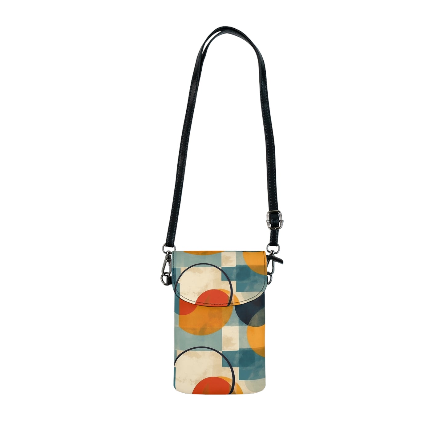 Geometric Cell Phone Wallet for Contemporary Style with Abstract Art Touches