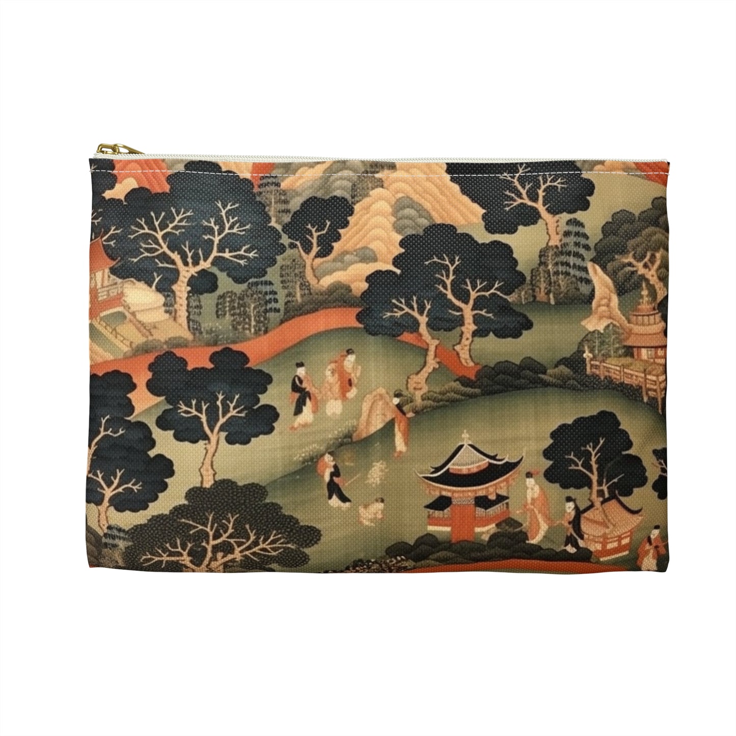 Tapestry Treasures: Japanese-inspired Accessory Pouch for Art Lovers