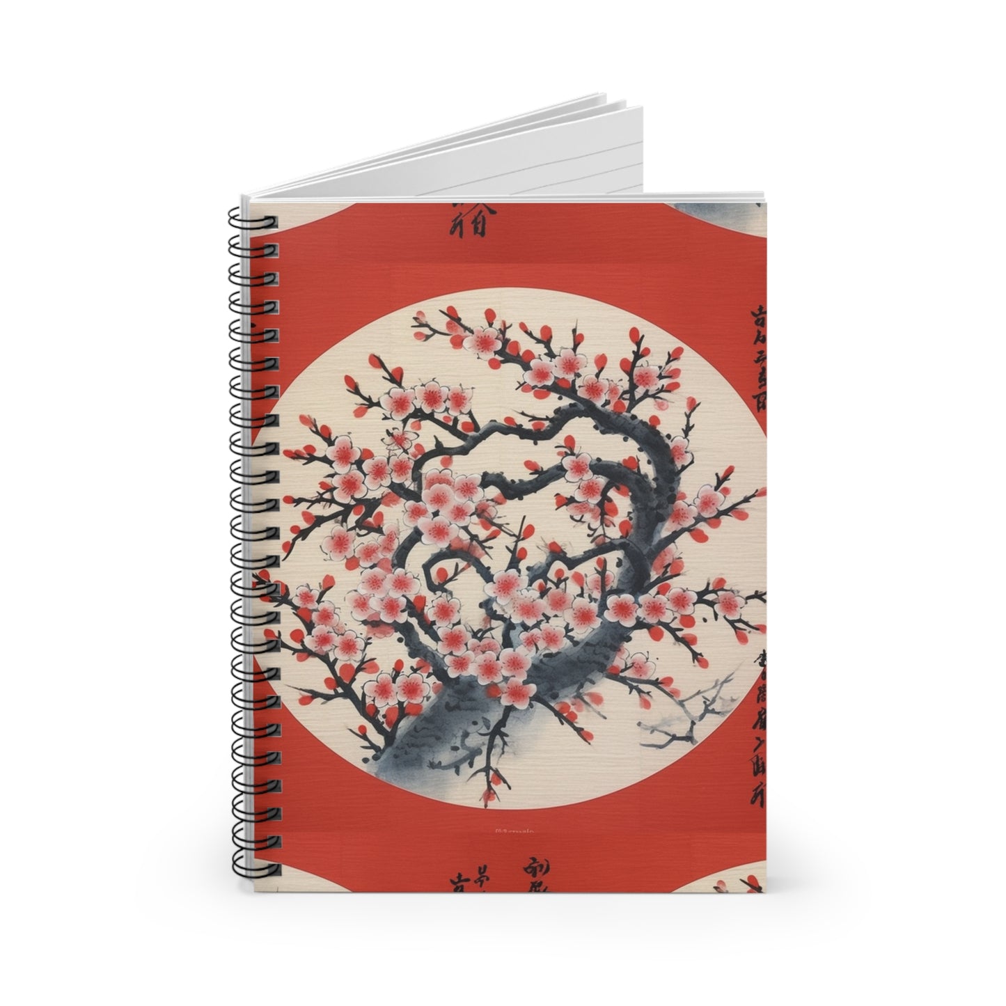 Enchanting Petal Symphony: Spiral Notebook Celebrating Cherry Blossom Tree Drawings