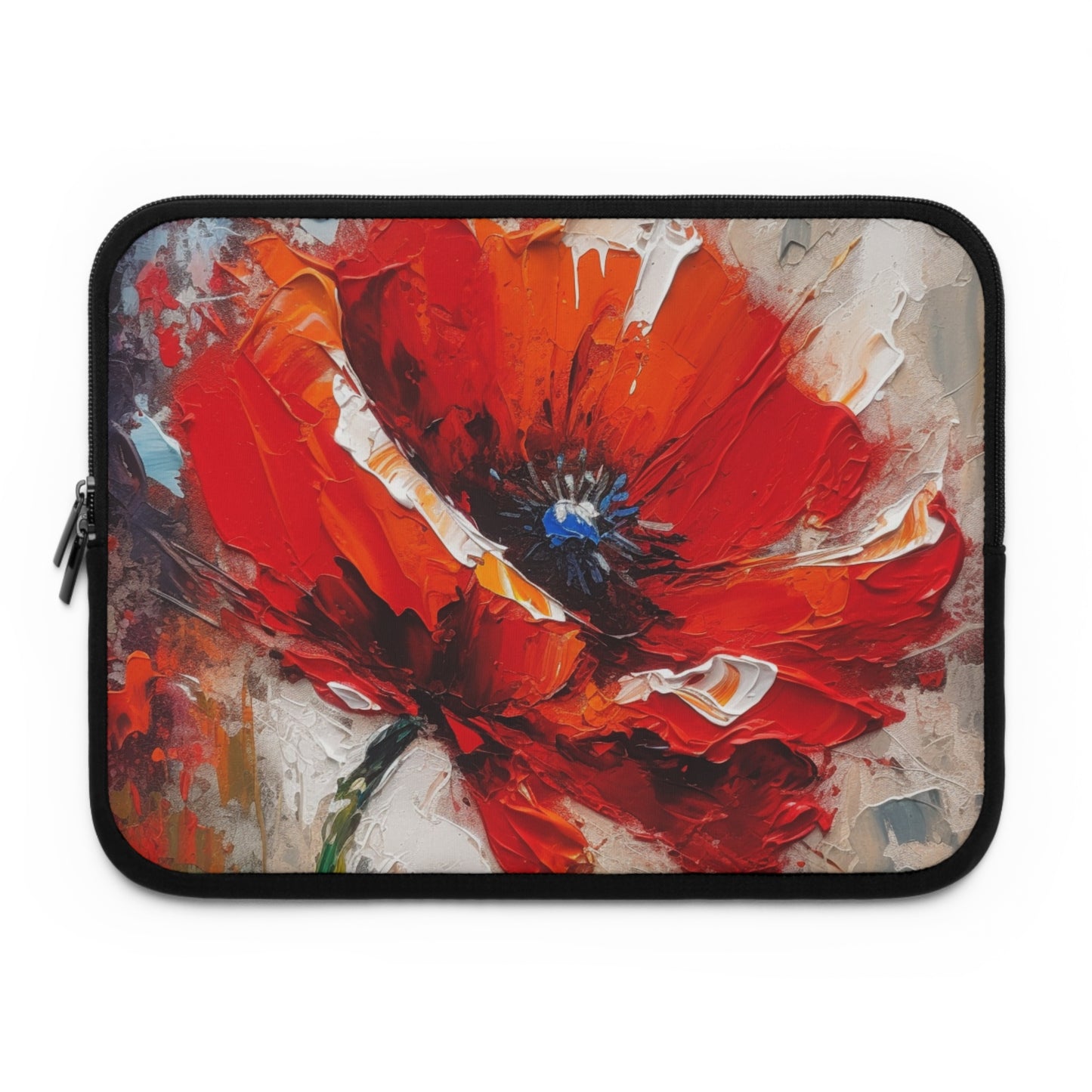 Floral Serenity: Laptop Sleeve with Poppy Flowers to Brighten Your Day