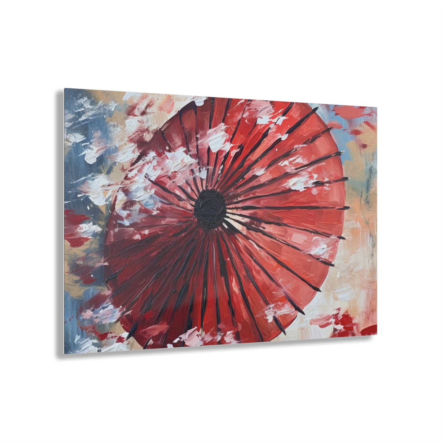 Abstract Japanese Umbrella Painting Acrylic Prints: Unleashing Artistic Beauty