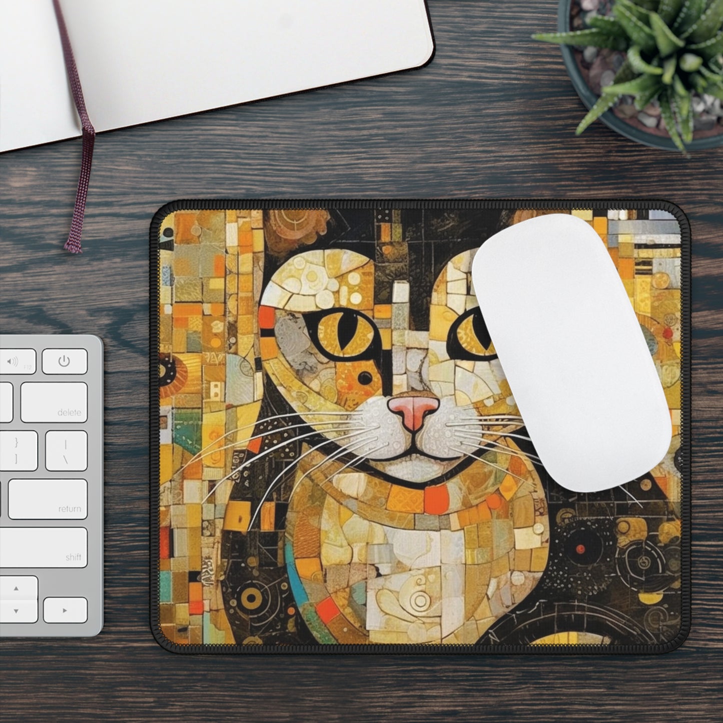 Modern Art Fusion: Vienna Secession Gaming Mouse Pad