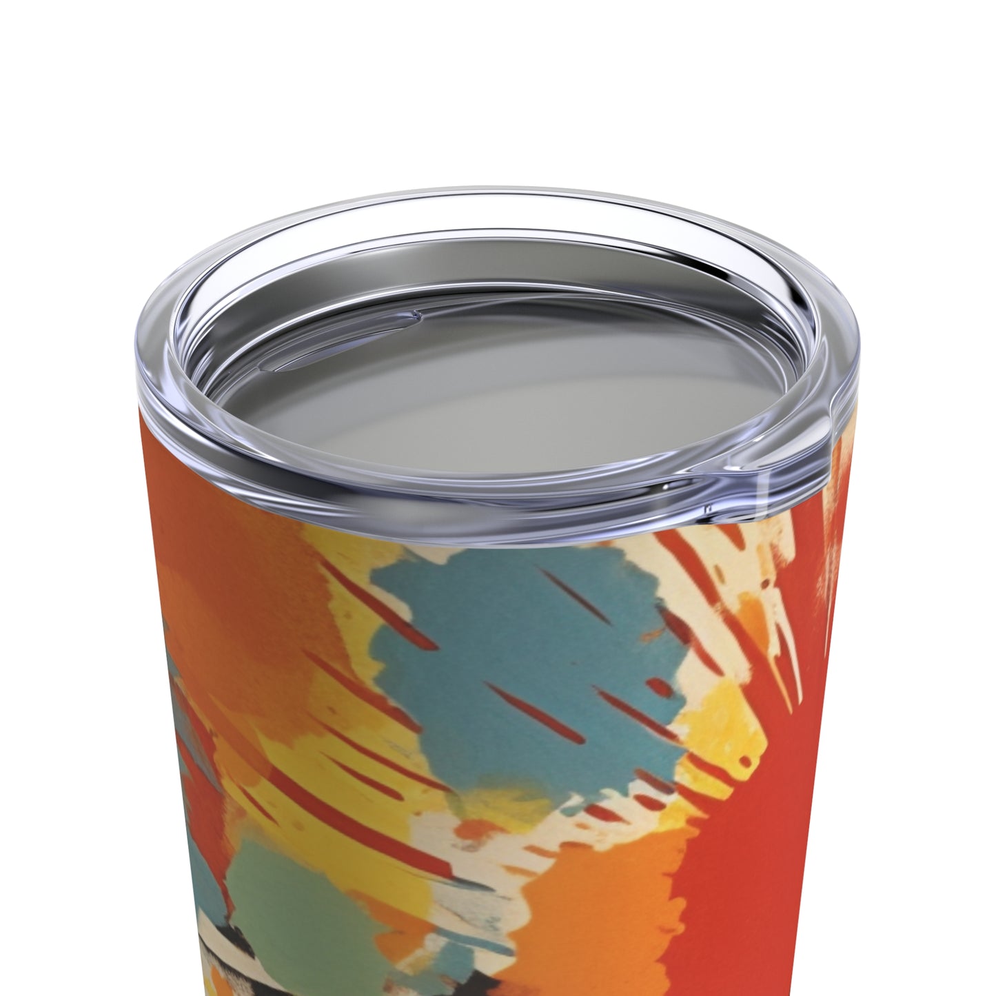 Dynamic Abstractions: Colorful Patchwork Tumbler
