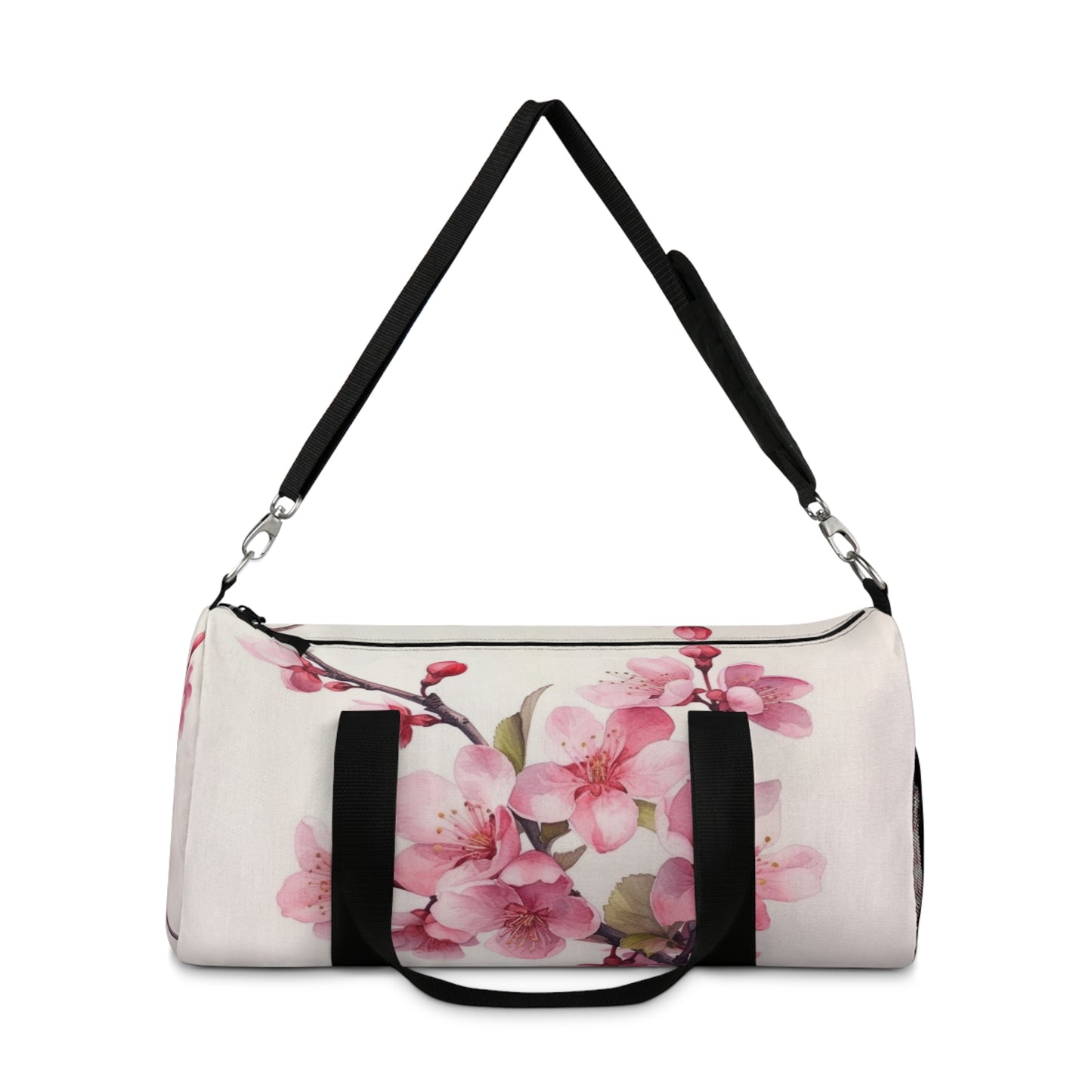 Artistic Flourish: Floral Watercolor Cherry Blossom Duffel Bag