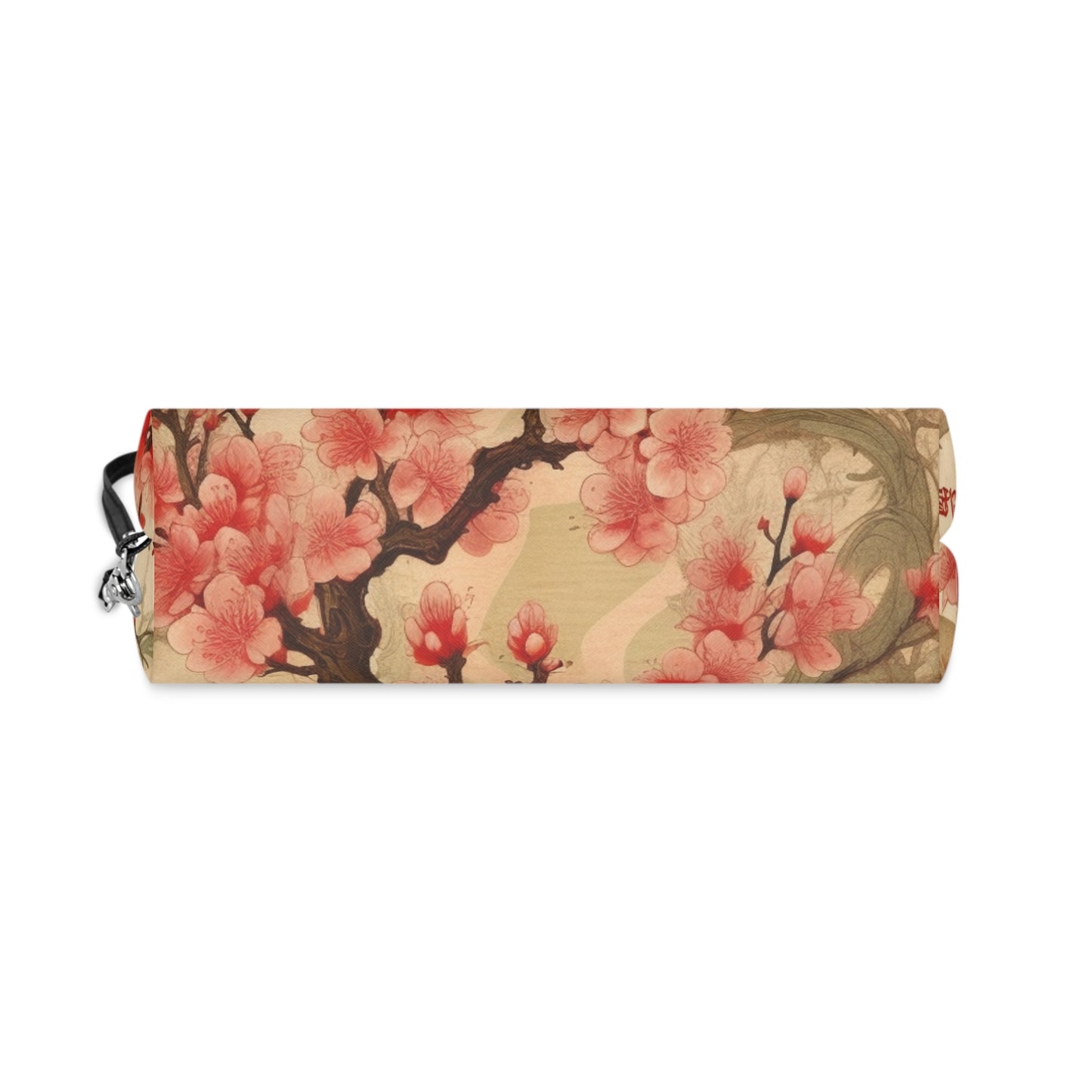 Whimsical Blossom Dreams: Makeup Bag with Delightful Flower Drawings and Cherry Blossoms