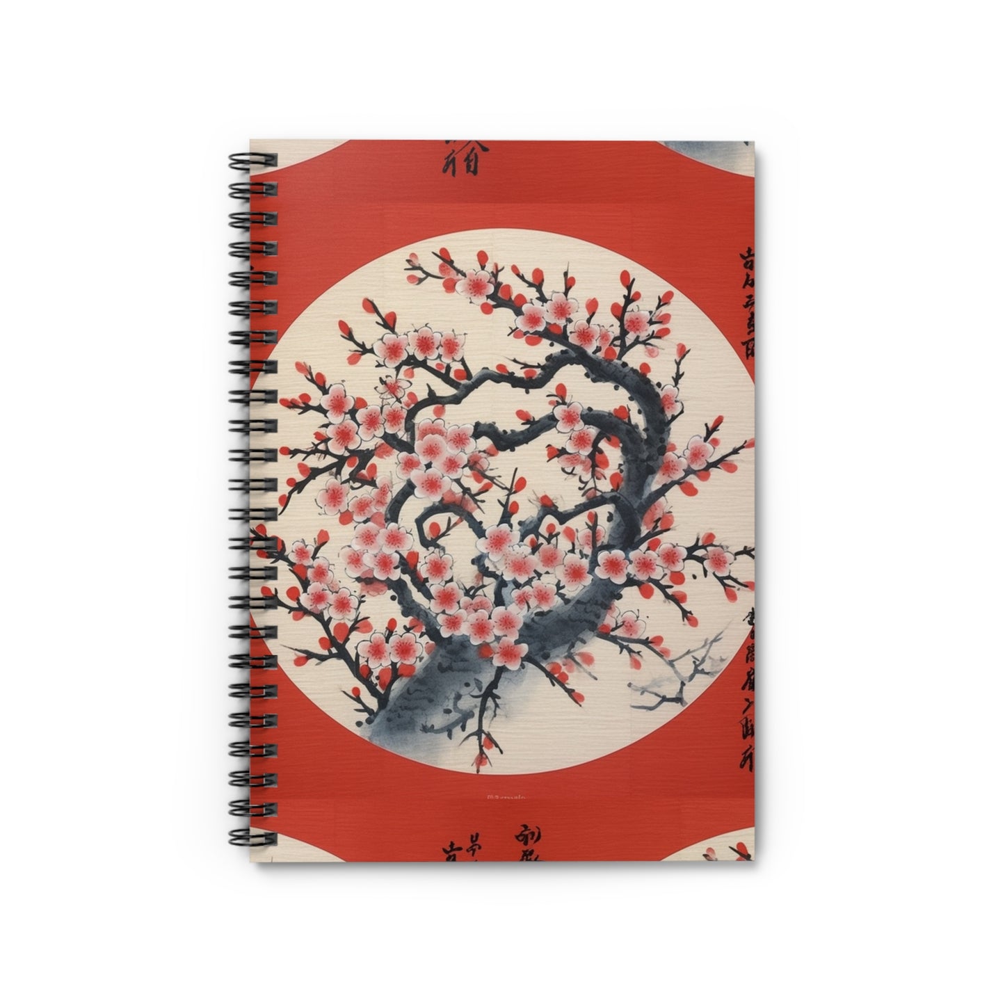 Enchanting Petal Symphony: Spiral Notebook Celebrating Cherry Blossom Tree Drawings