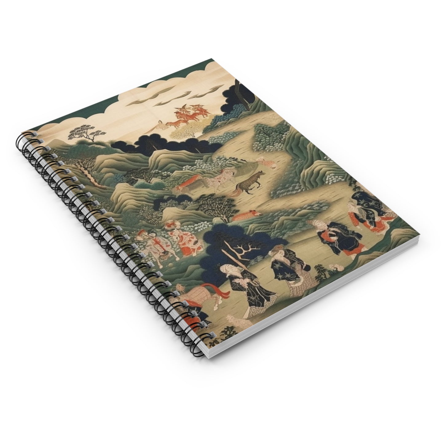 Japanese Tapestry Spiral Notebook: Embrace the Artistic Splendor