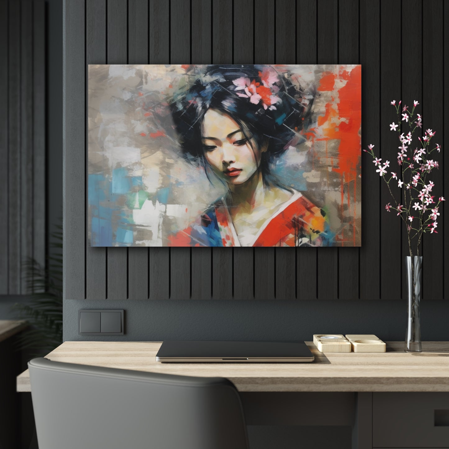 Acrylic Prints with Geisha Art: Japanese Artistic Flair