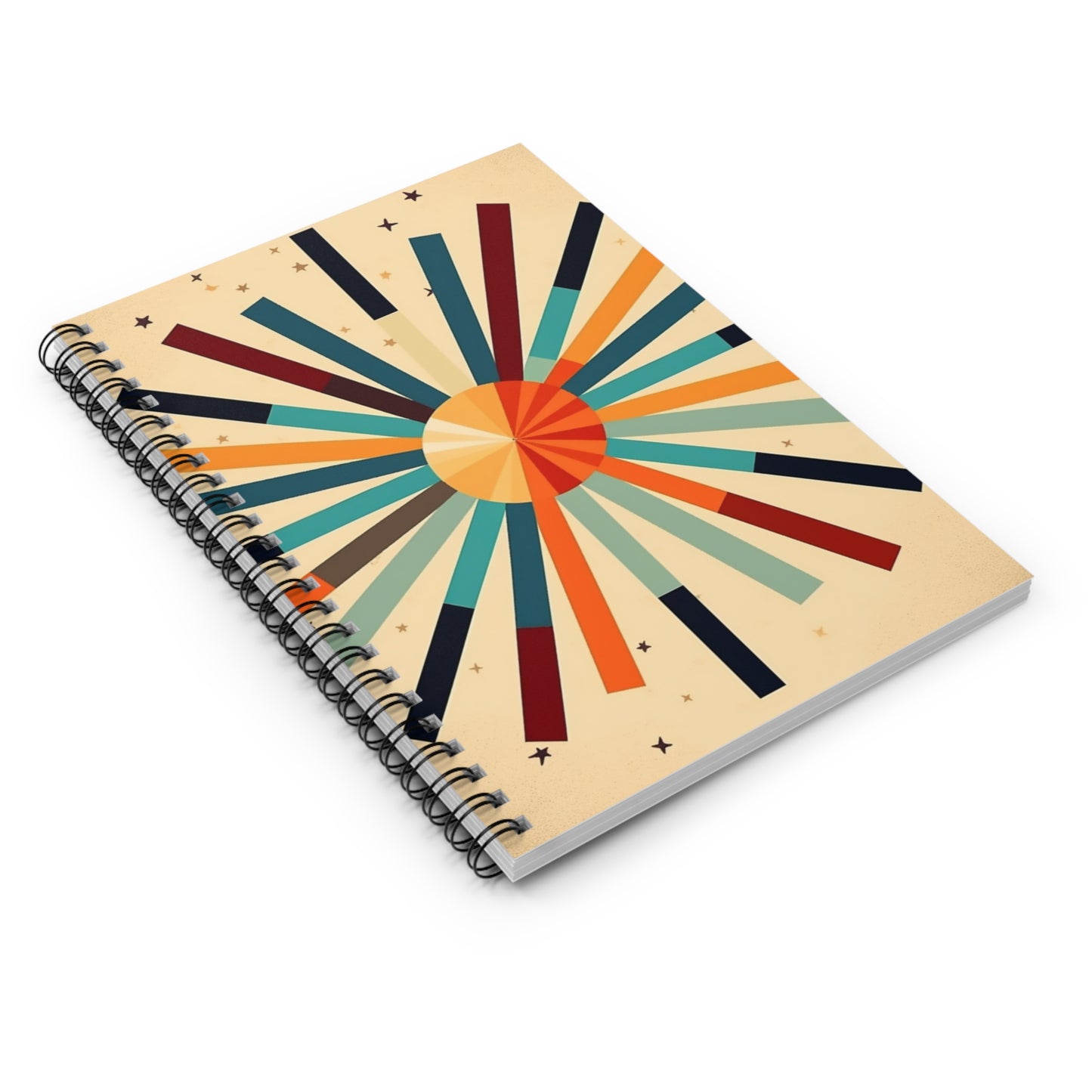 Midcentury Magic: Starburst Candy Colored Modern Abstract Art Notebook with Atomic Age Vibes