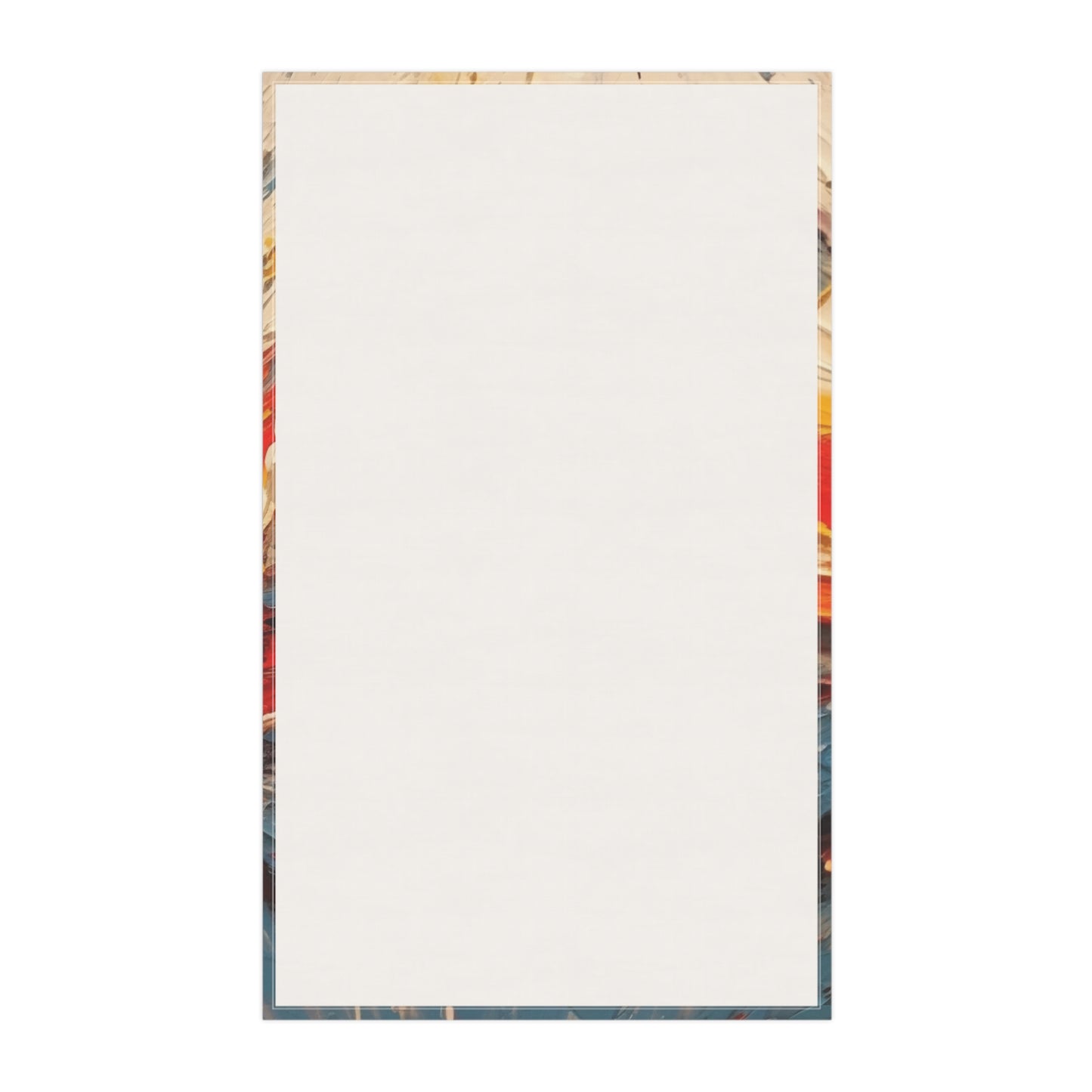 Poppy Symphony: Kitchen Towel with Abstract Floral Artwork