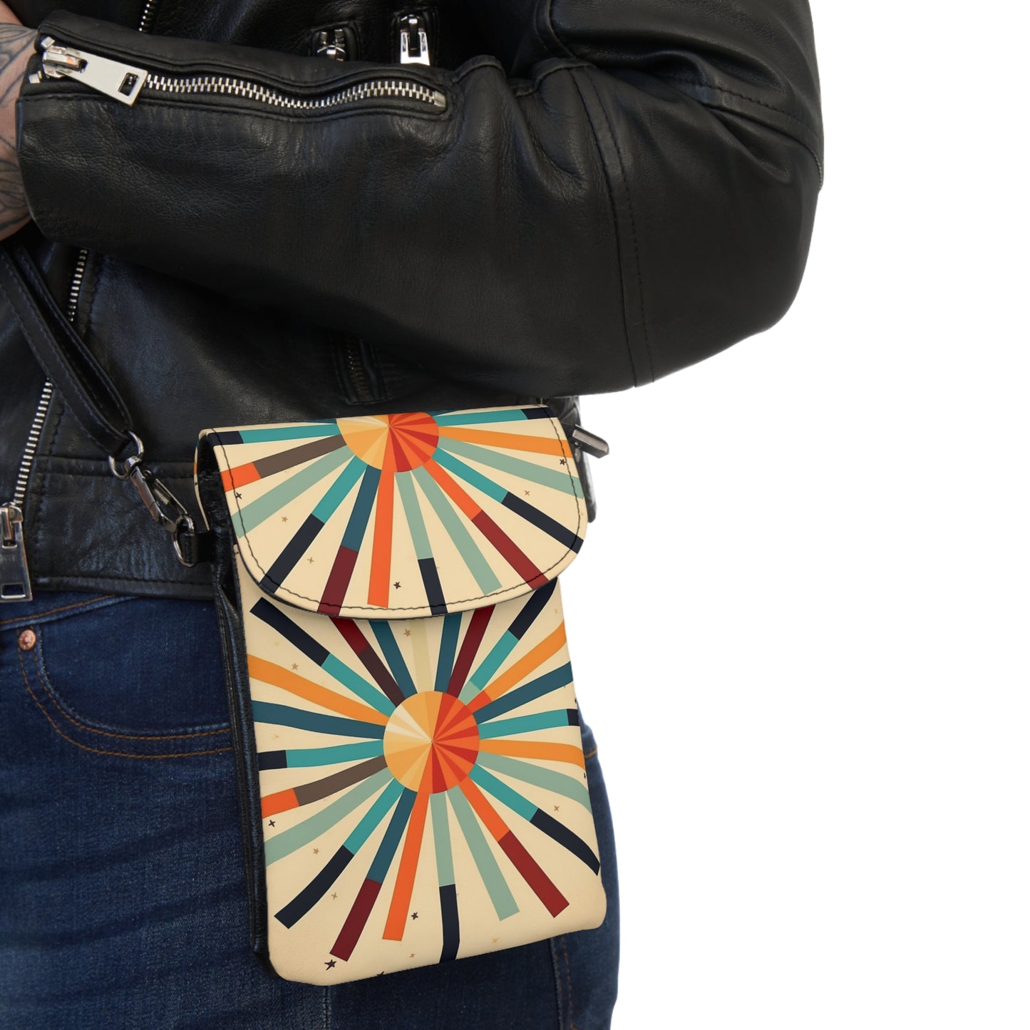 Vintage Fashion Revival: Starburst Candy Colored Cell Phone Wallet for Nostalgic Charm