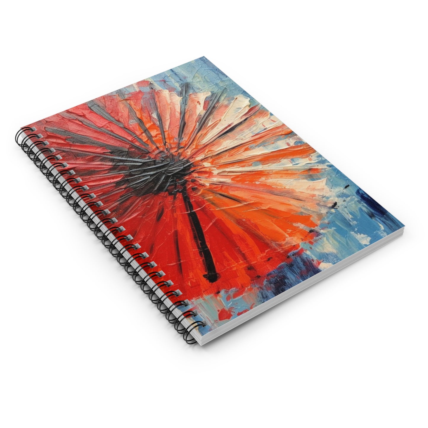Umbrella Painting Spiral Notebook: Channel Your Inner Artist with Abstract Oil Paint