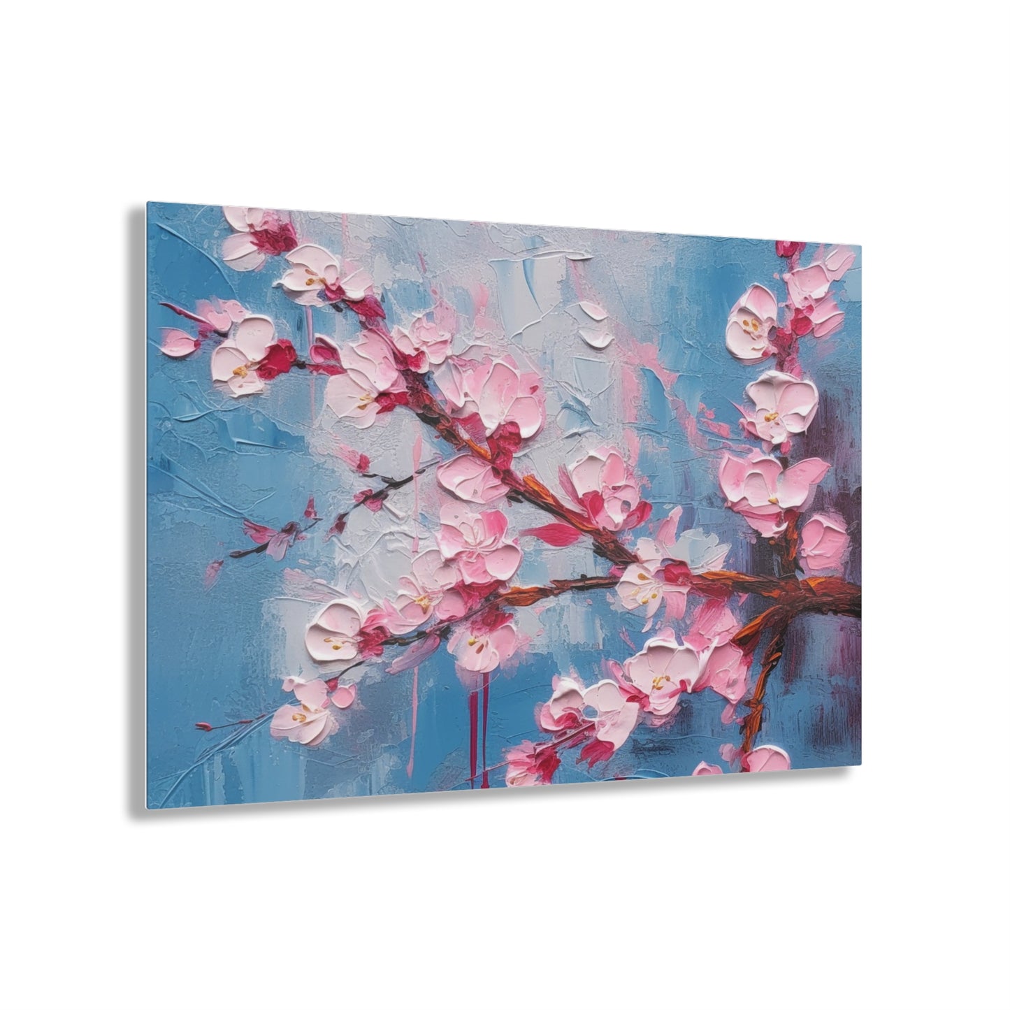 Acrylic Prints with Abstract Cherry Blossom Drawing: Embrace the Serenity