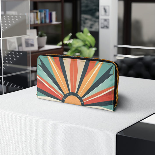 Starburst Candy Colored Midcentury Modern Zipper Wallet
