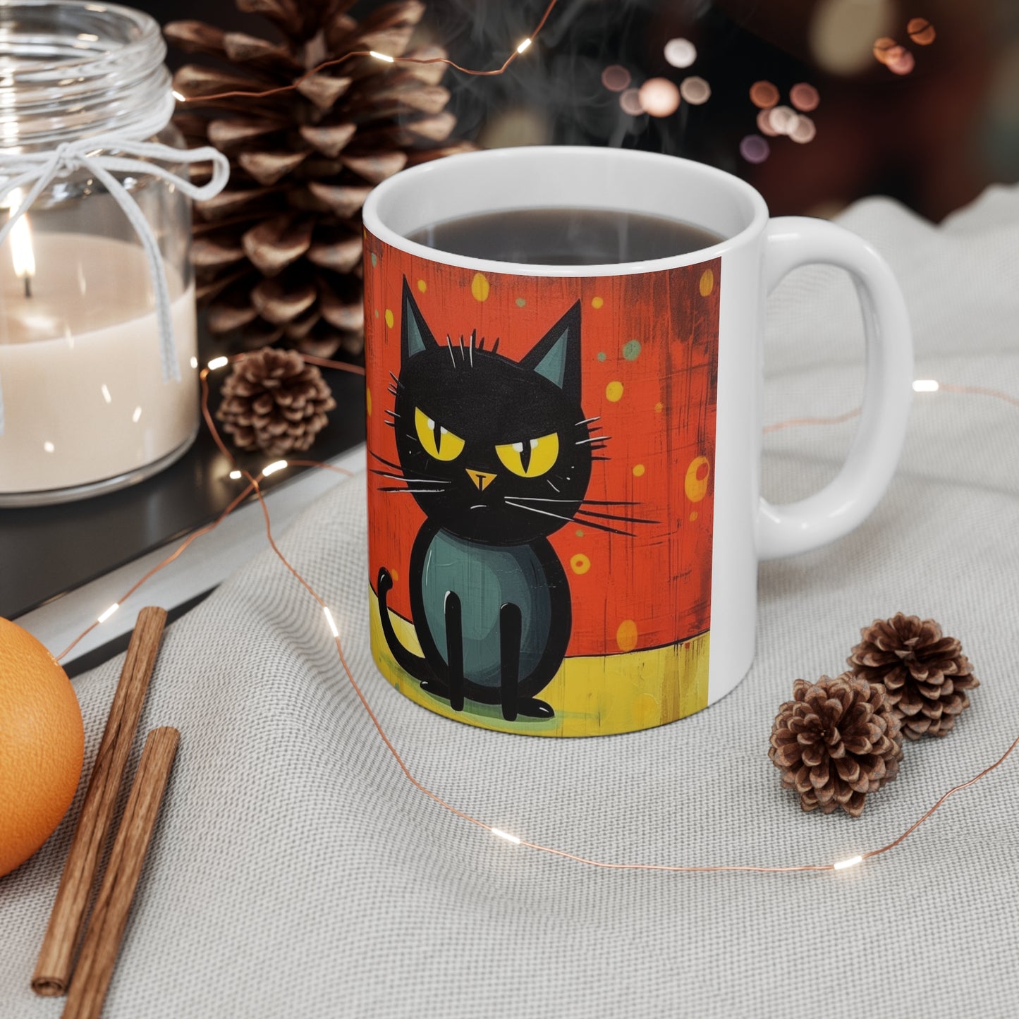 Cat-Tastic Blend: Best Ceramic Mug for Atomic Age and Midcentury Homes