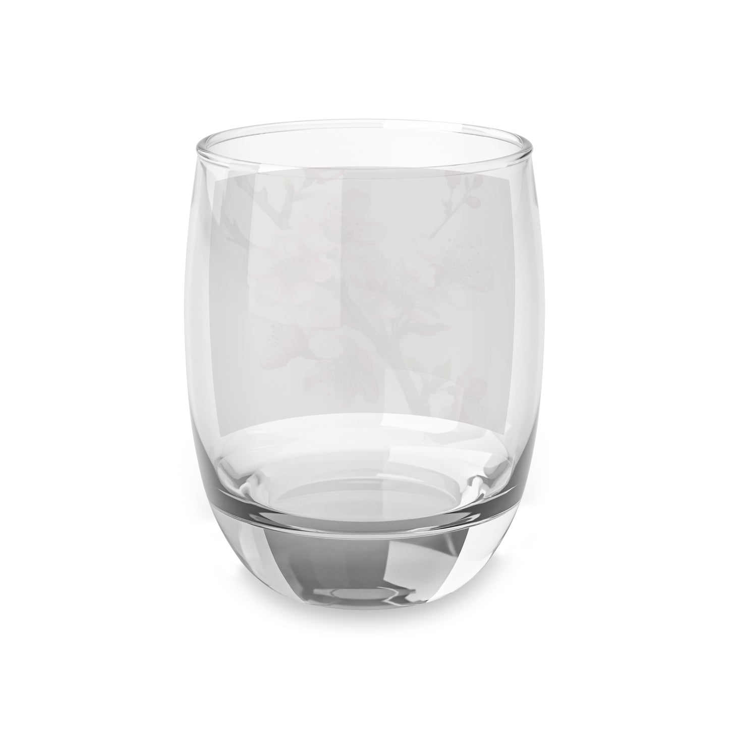 Blossoming Serenity: Watercolor Cherry Blossom Whiskey Glass