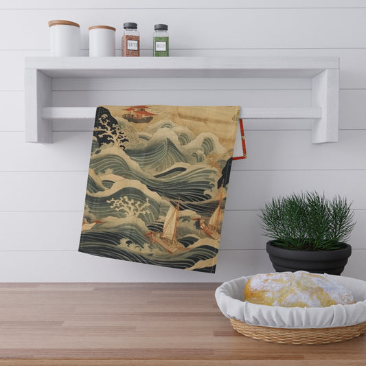 Artistic Fusion - Where Japanese Tapestry Meets the Perfect Kitchen Towel