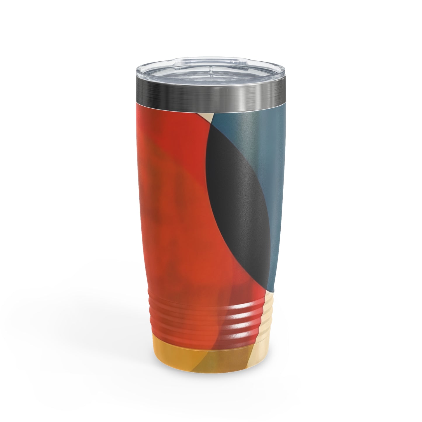Retro Geometric Fusion: 1960s Fashion Inspired Midcentury Modern Ringneck Tumbler