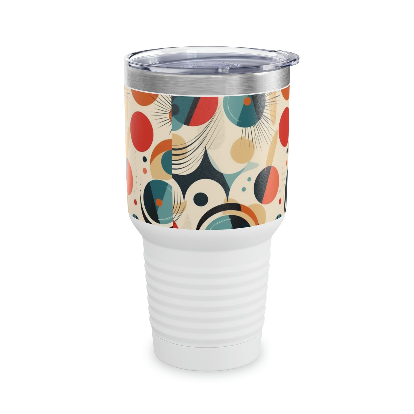 Retro Chic: Atomic Age-Inspired Ringneck Tumbler with Midcentury Modern Design and 1960s Fashion
