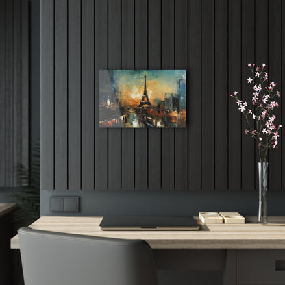 Acrylic Prints with Paris Skyline: A Brush Stroke of Midnight Charm