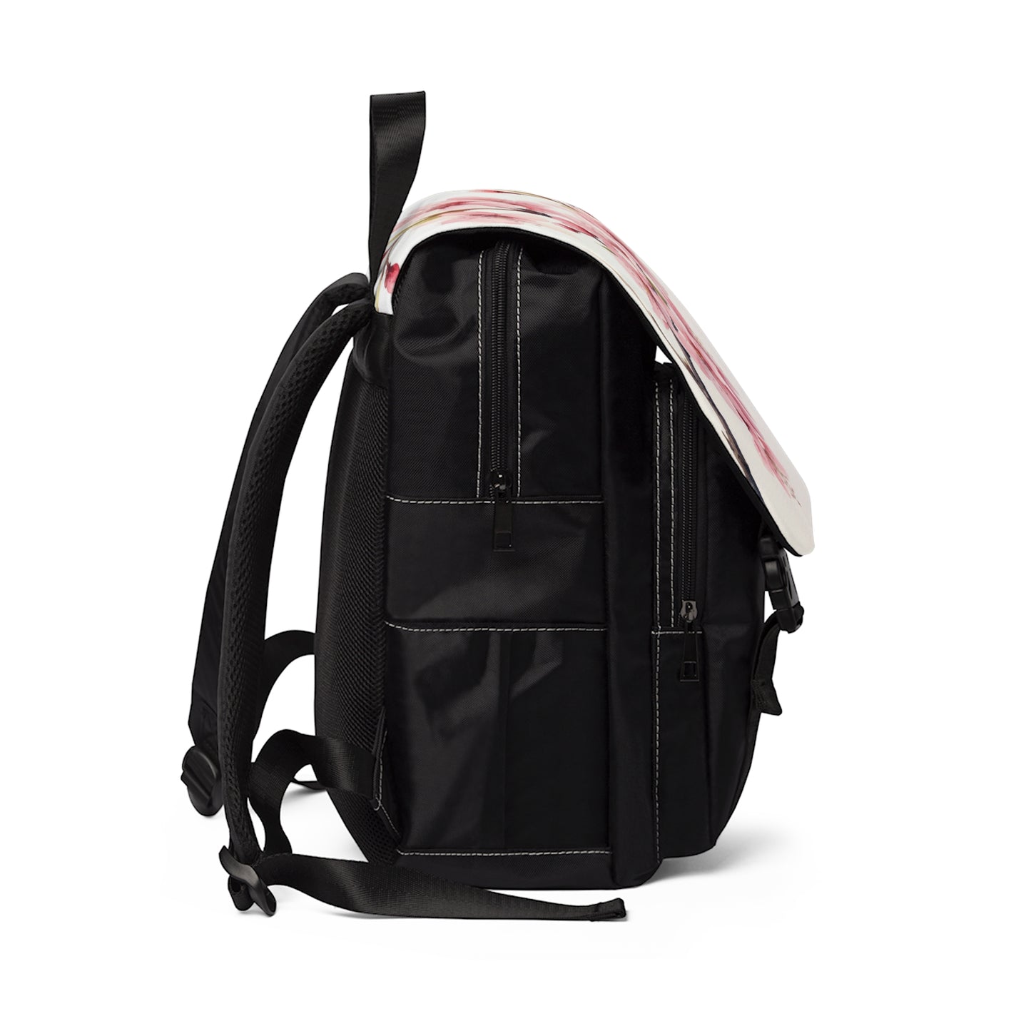 Watercolor Cherry Blossom Unisex Casual Shoulder Backpack