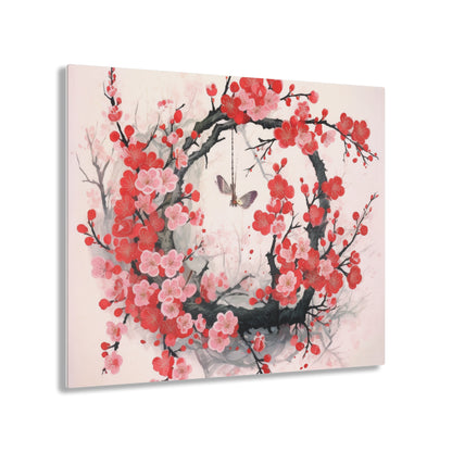 Cherry Blossom Delight: Acrylic Prints Adorned with Intricate Flower Drawings and Artistry