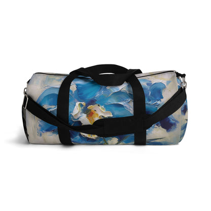 Embrace Artistic Expression with Blue Orchid Abstract Painting Duffel Bag