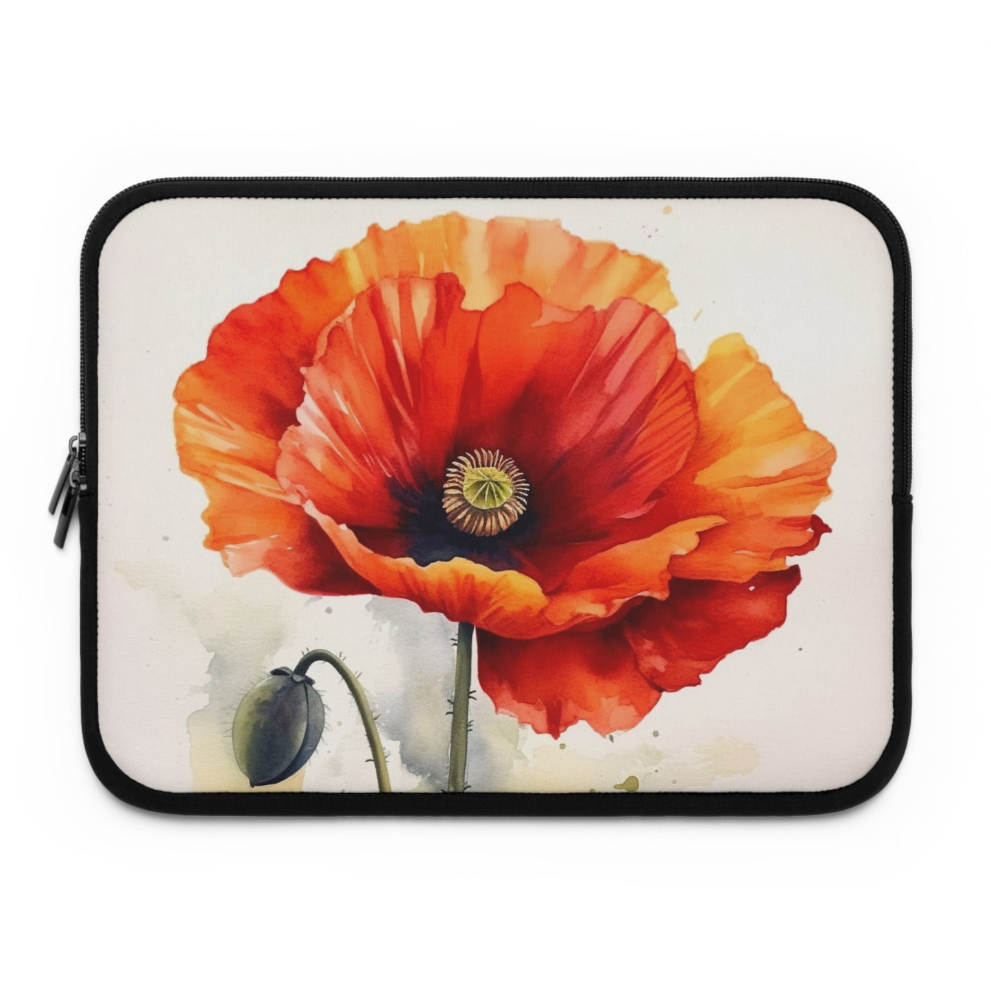 Stunning Poppy Flower Watercolor Laptop Sleeve: A Blossoming Experience