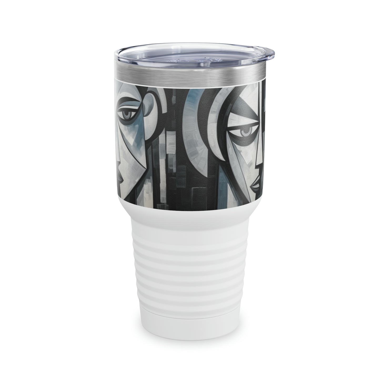 Captivating Cubism: Cubist Paintings Ringneck Tumbler, A Canvas of Refreshing Drink and Abstract Beauty