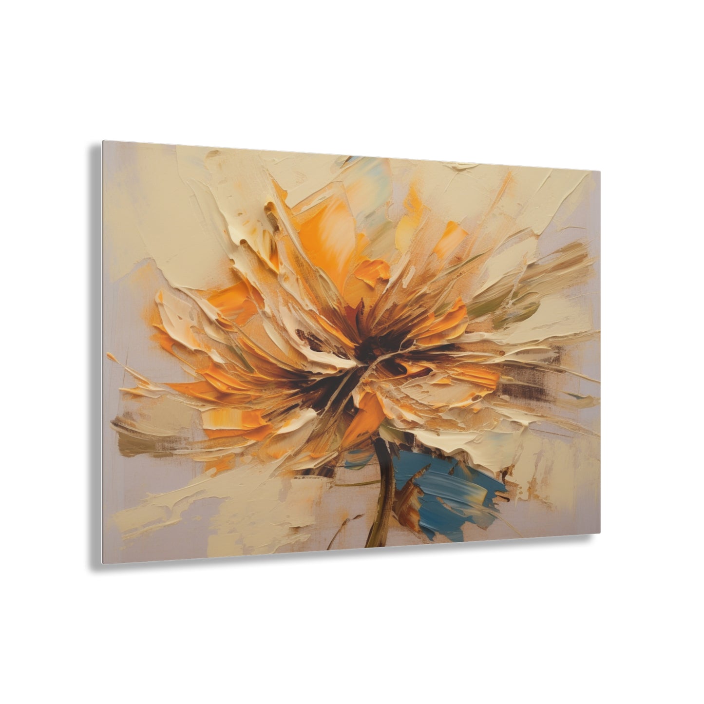 A Brush of Nature's Elegance: Acrylic Prints for Artistic Flower Lovers