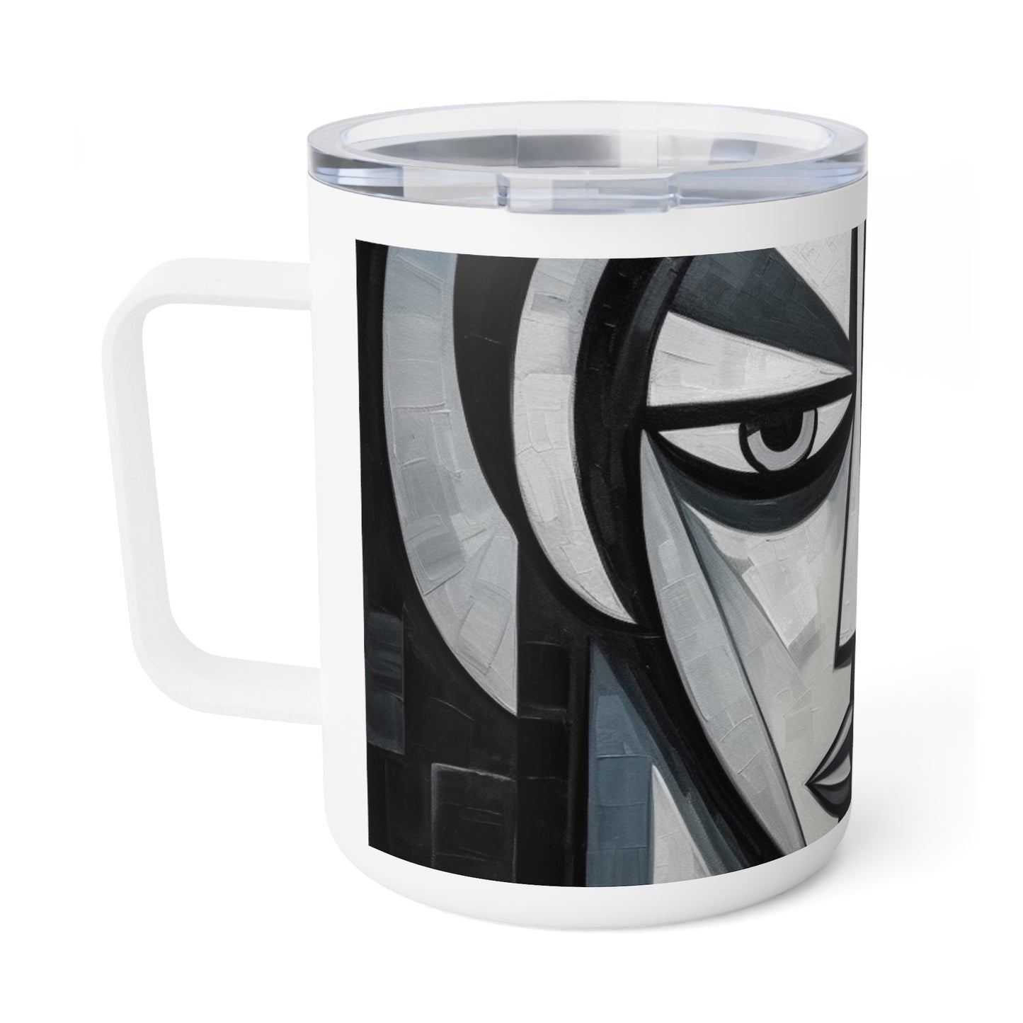 Cubist Paintings Insulated Coffee Mug: Captivating Brush Strokes