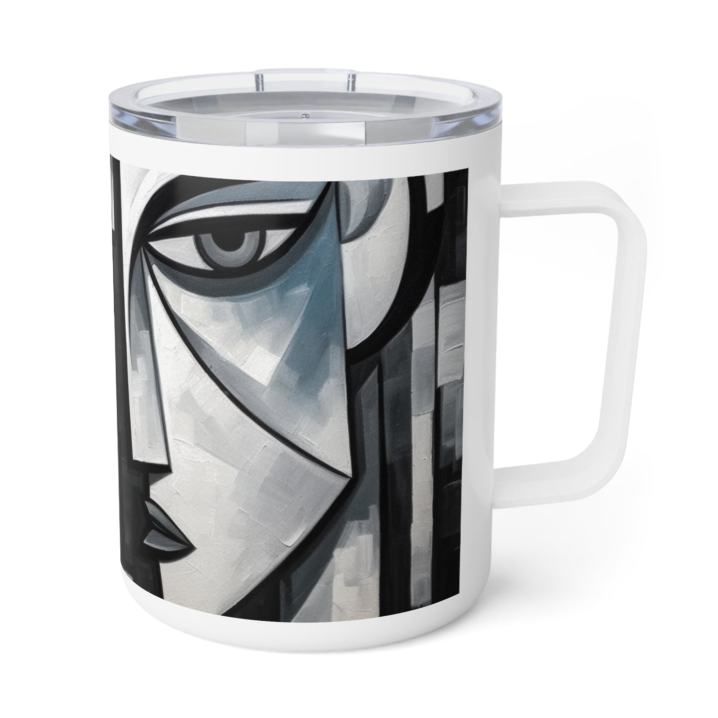 Cubist Paintings Insulated Coffee Mug: Captivating Brush Strokes
