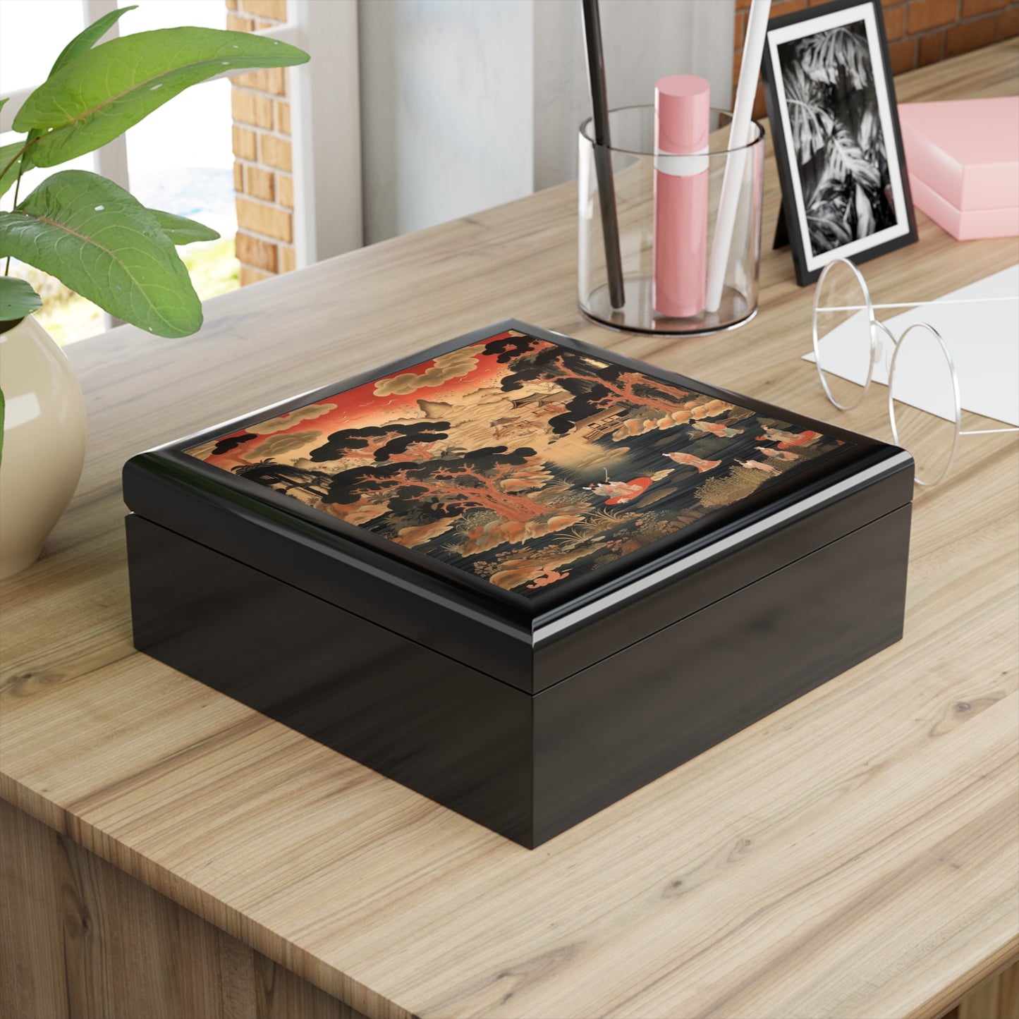 Custom Japanese Tapestry Jewelry Box: Your Personalized Artistic Statement