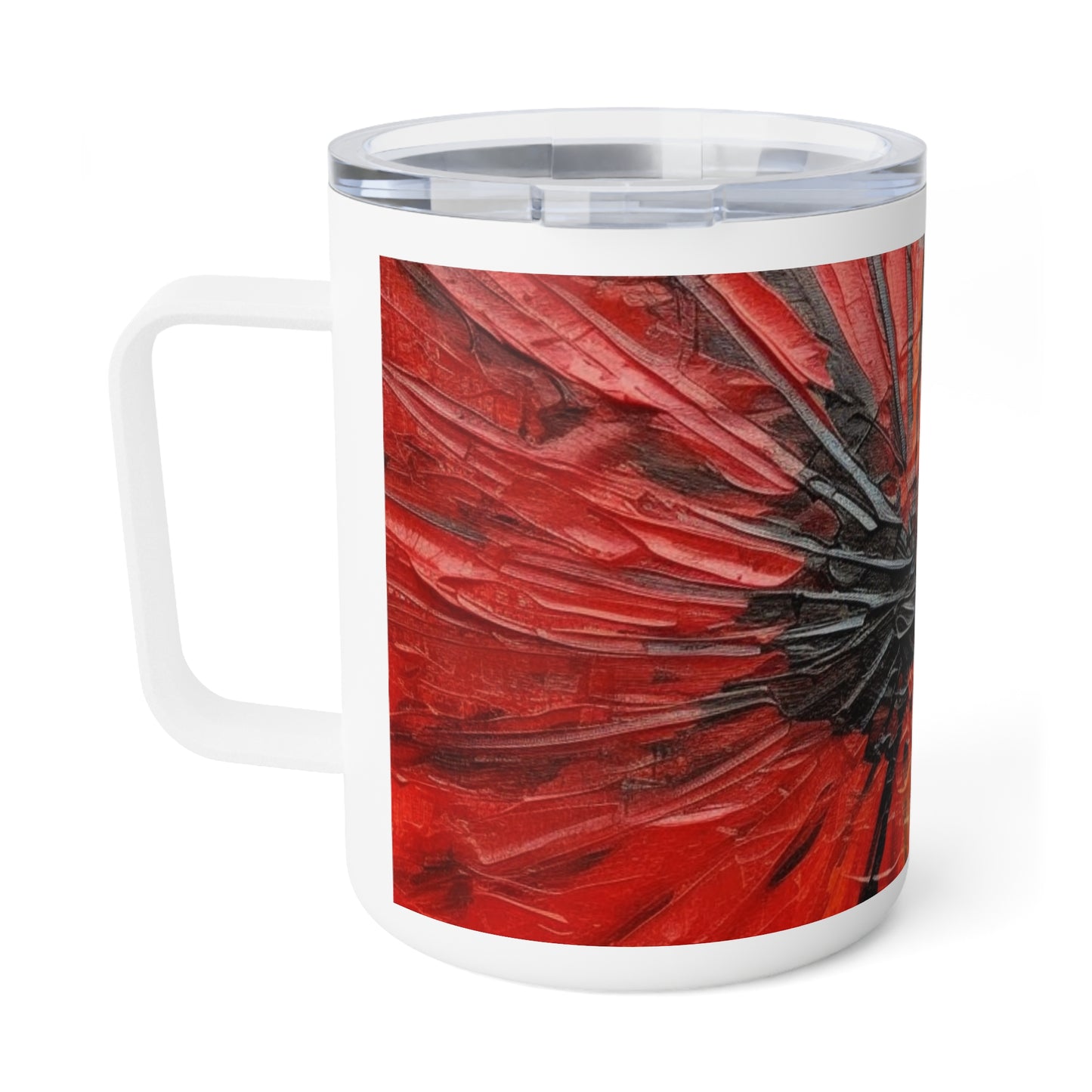 Japanese Umbrella Drawing Whimsy: Immerse Yourself in our Insulated Coffee Mug