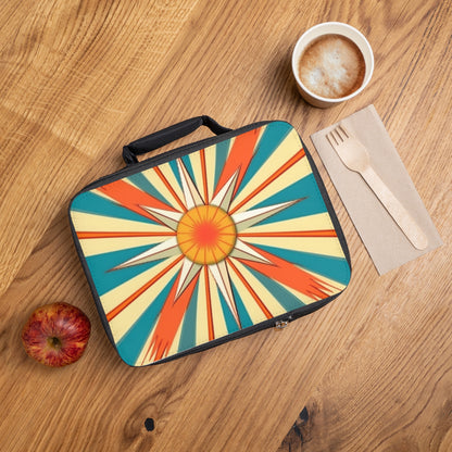 Midcentury Modern Chic: Starburst Lunch Bag with Abstract Art Influences