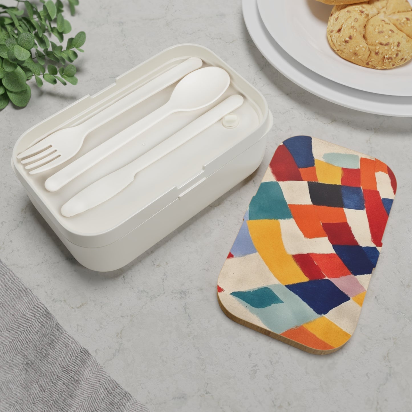 Vibrant Shapes of Color: Ellsworth Kelly-inspired Bento Box