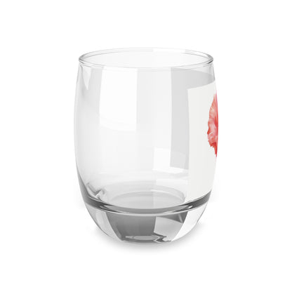 Poppy-Inspired Watercolor Whiskey Glass: A Delicate Blend of Art