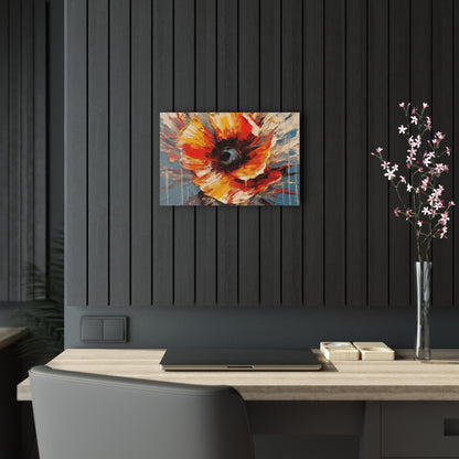 Poppy Symphony: Acrylic Prints with Abstract Floral Artwork