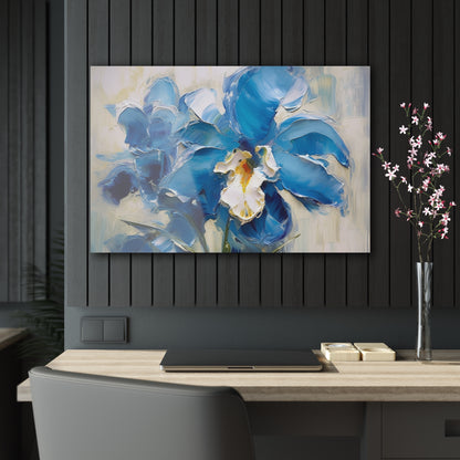 Embrace Artistic Expression with Blue Orchid Abstract Painting Acrylic Prints