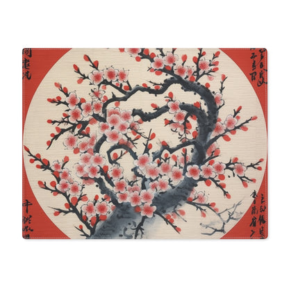 Enchanting Petal Symphony: Placemat Celebrating Cherry Blossom Tree Drawings