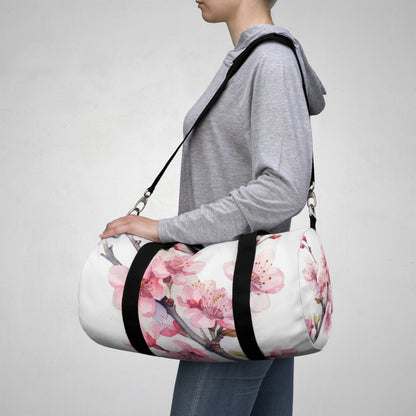 Blossoming Serenity: Watercolor Cherry Blossom Duffel Bag