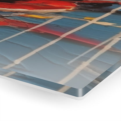 Poppy Symphony: Acrylic Prints with Abstract Floral Artwork