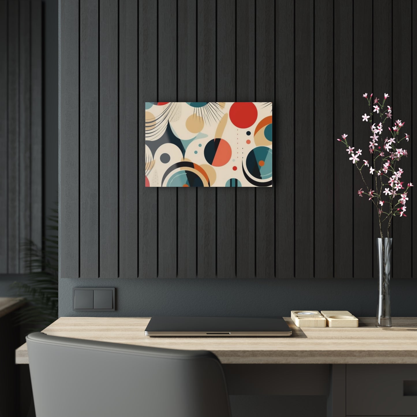 Abstract Elegance: Midcentury Modern Acrylic Prints with Modern Abstract Art and Vintage Fashion