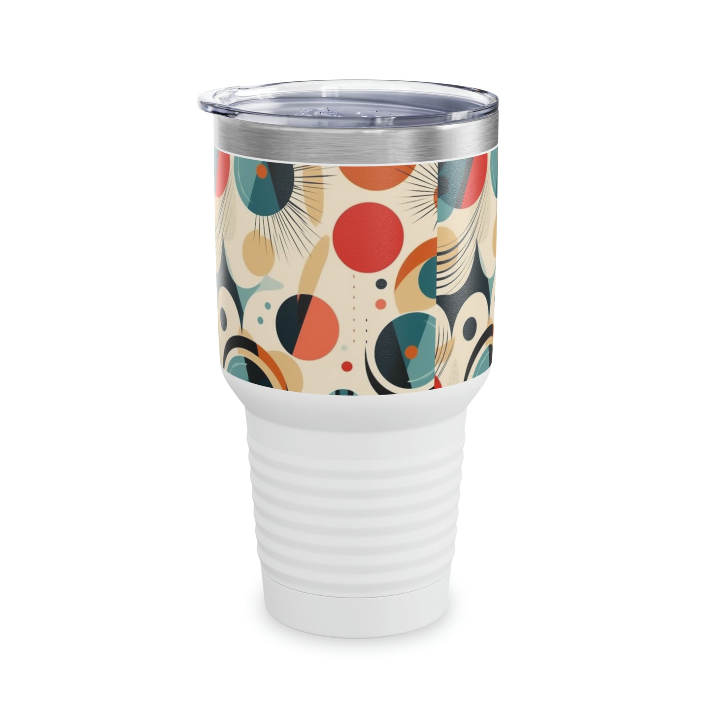 Retro Chic: Atomic Age-Inspired Ringneck Tumbler with Midcentury Modern Design and 1960s Fashion
