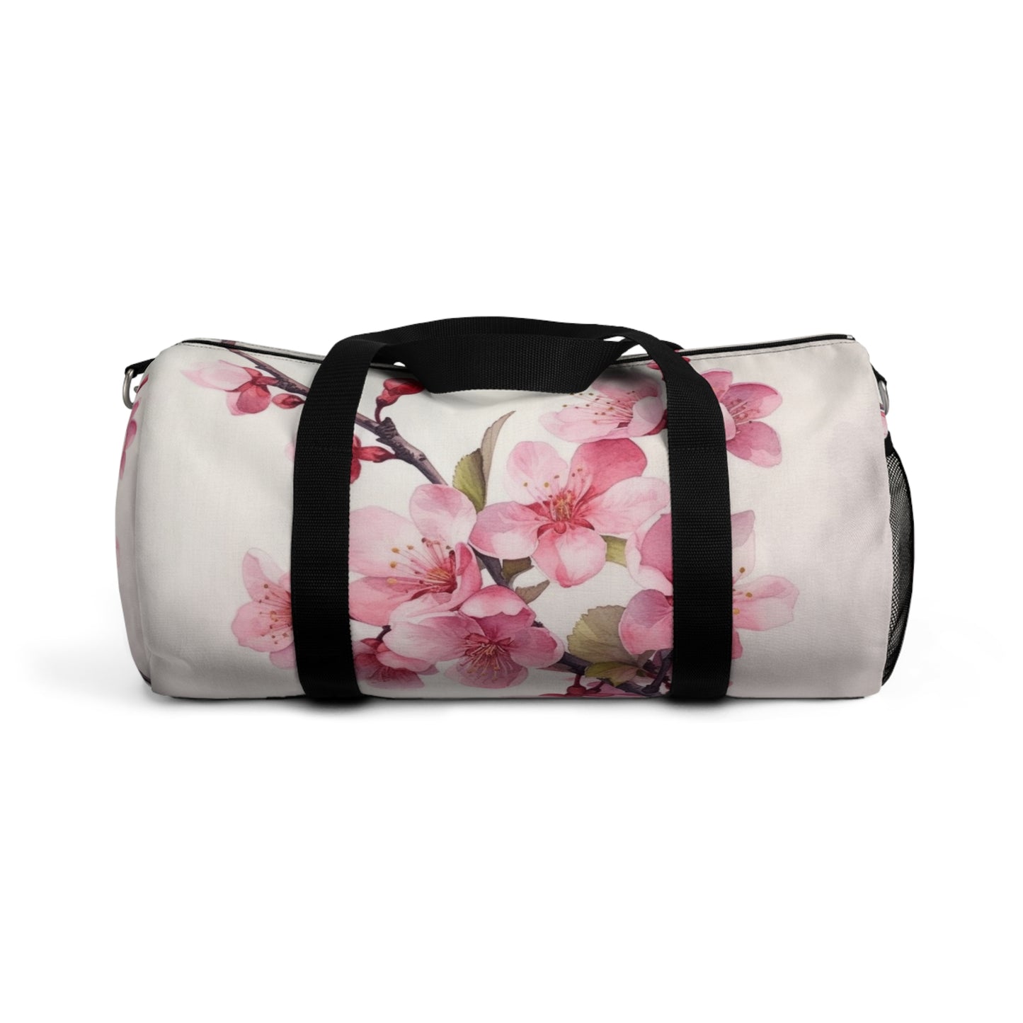Artistic Flourish: Floral Watercolor Cherry Blossom Duffel Bag