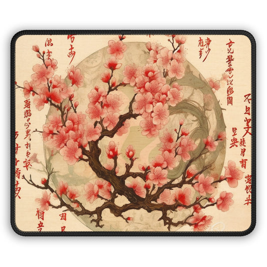 Whimsical Blossom Dreams: Gaming Mouse Pad with Delightful Flower Drawings and Cherry Blossoms